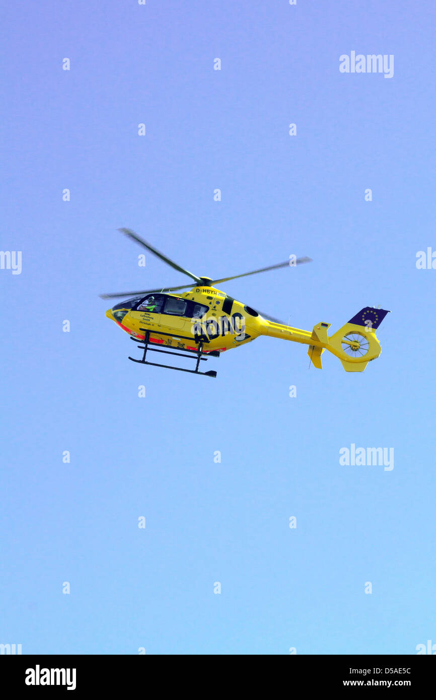 Berlin, Germany, a ADAC rescue helicopter Christoph 31 in flight Stock Photo