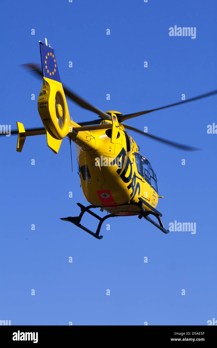 Berlin, Germany, a ADAC rescue helicopter Christoph 31 in flight Stock Photo