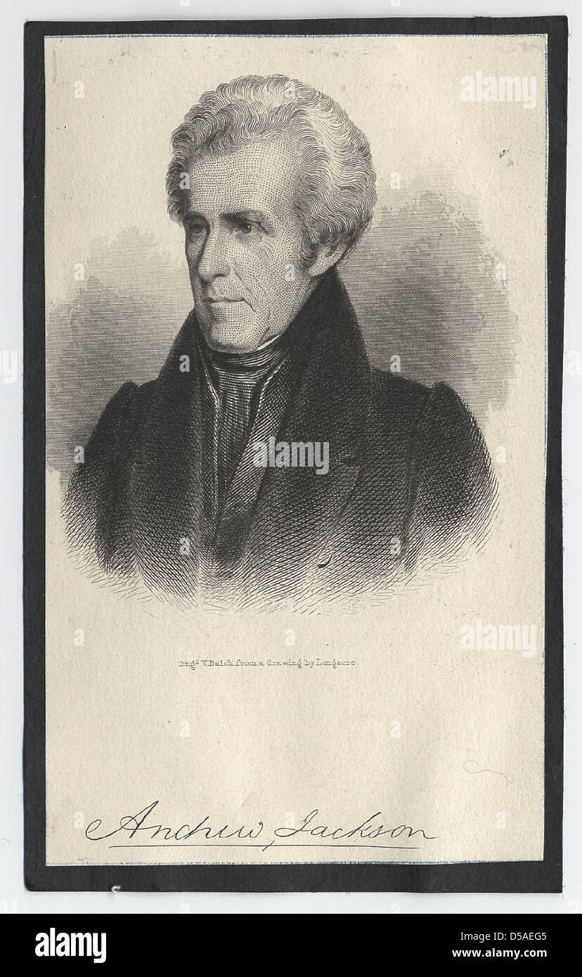 Andrew Jackson Related Collodion Print Photographs 1897 Stock Photo 