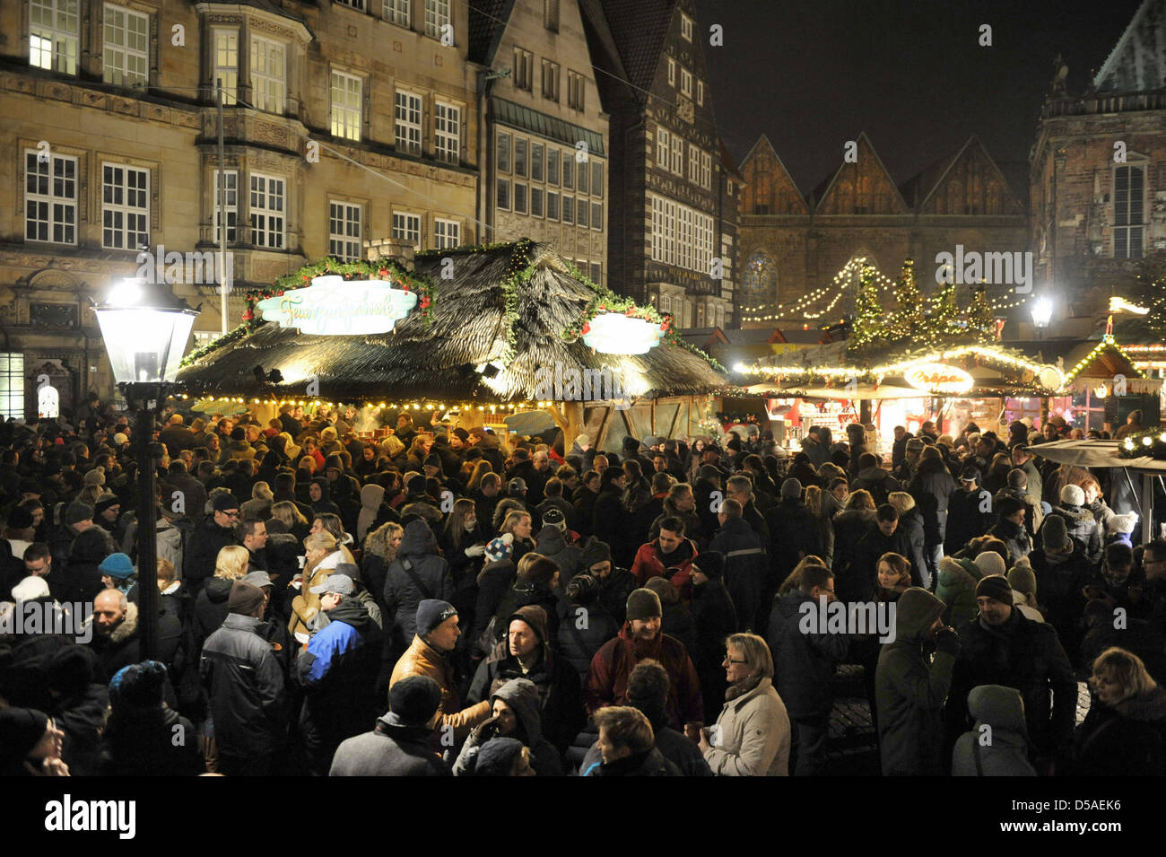 Bremen, Germany, Christmas market on the marketplace of Bremen Stock