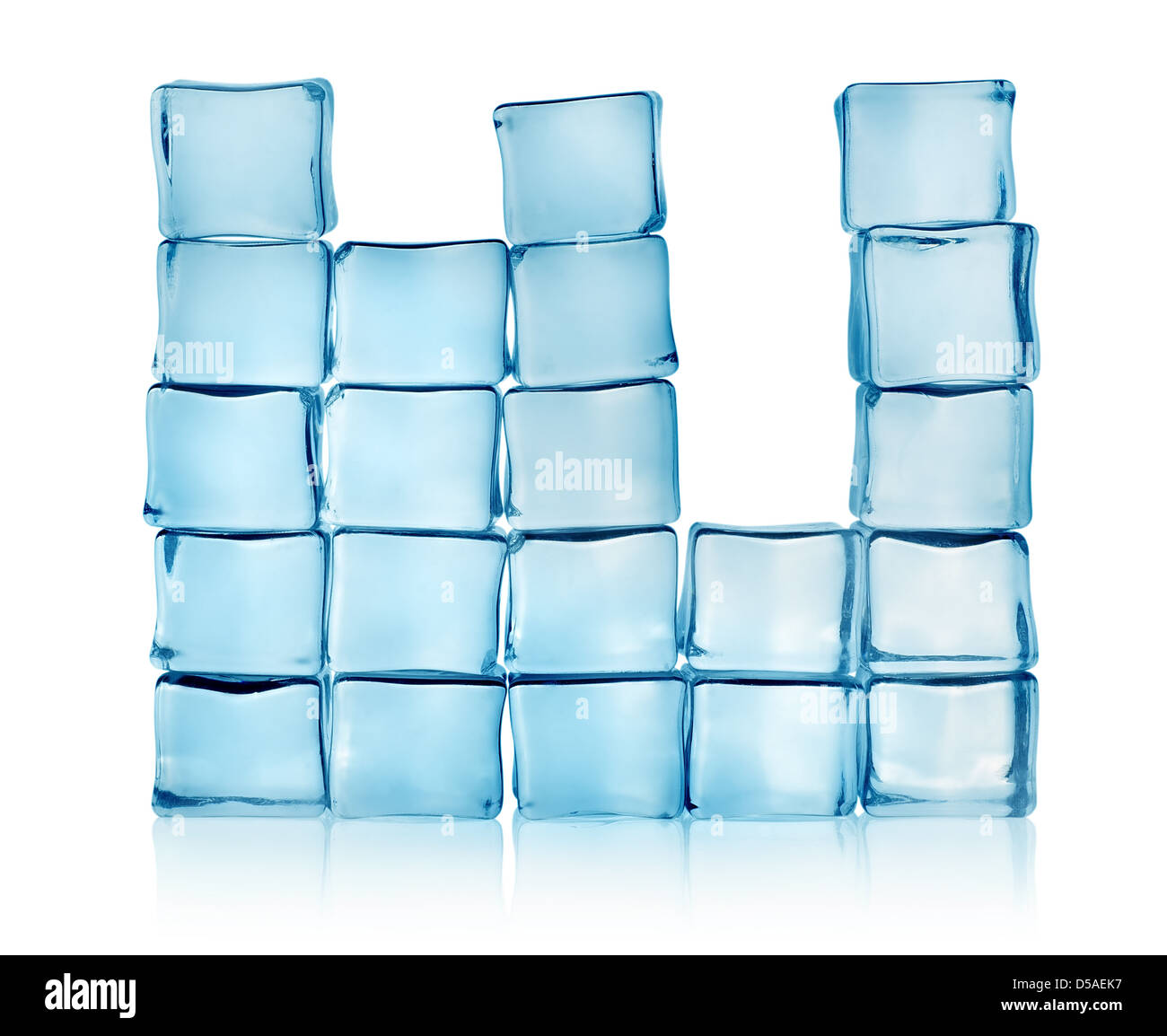 Ice cubes isolated on a white background Stock Photo - Alamy