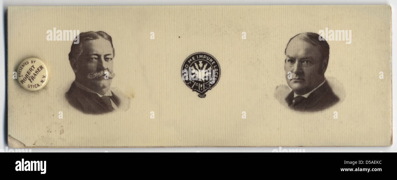 A set of blotting paper samples featuring portraits of William H. Taft ...