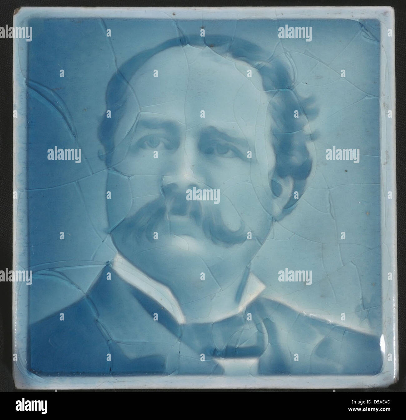 Hobart Ceramic Portrait Tile, ca. 1896 Stock Photo Alamy