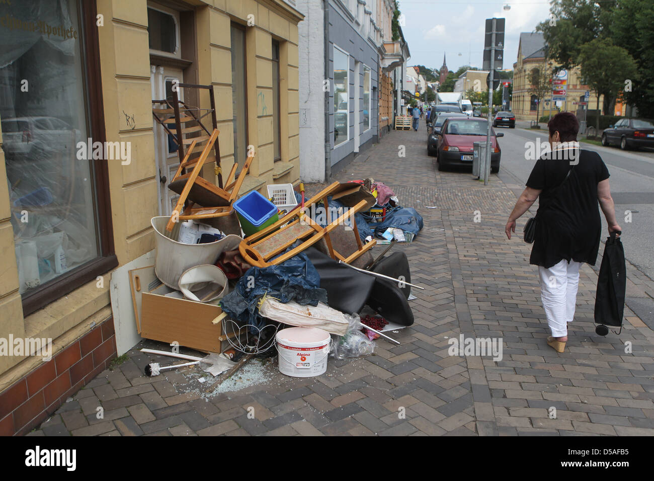 Flensburg, Germany, Sperrmuell on the Sidewalk in the Flensburg Neustadt Stock Photo Alamy