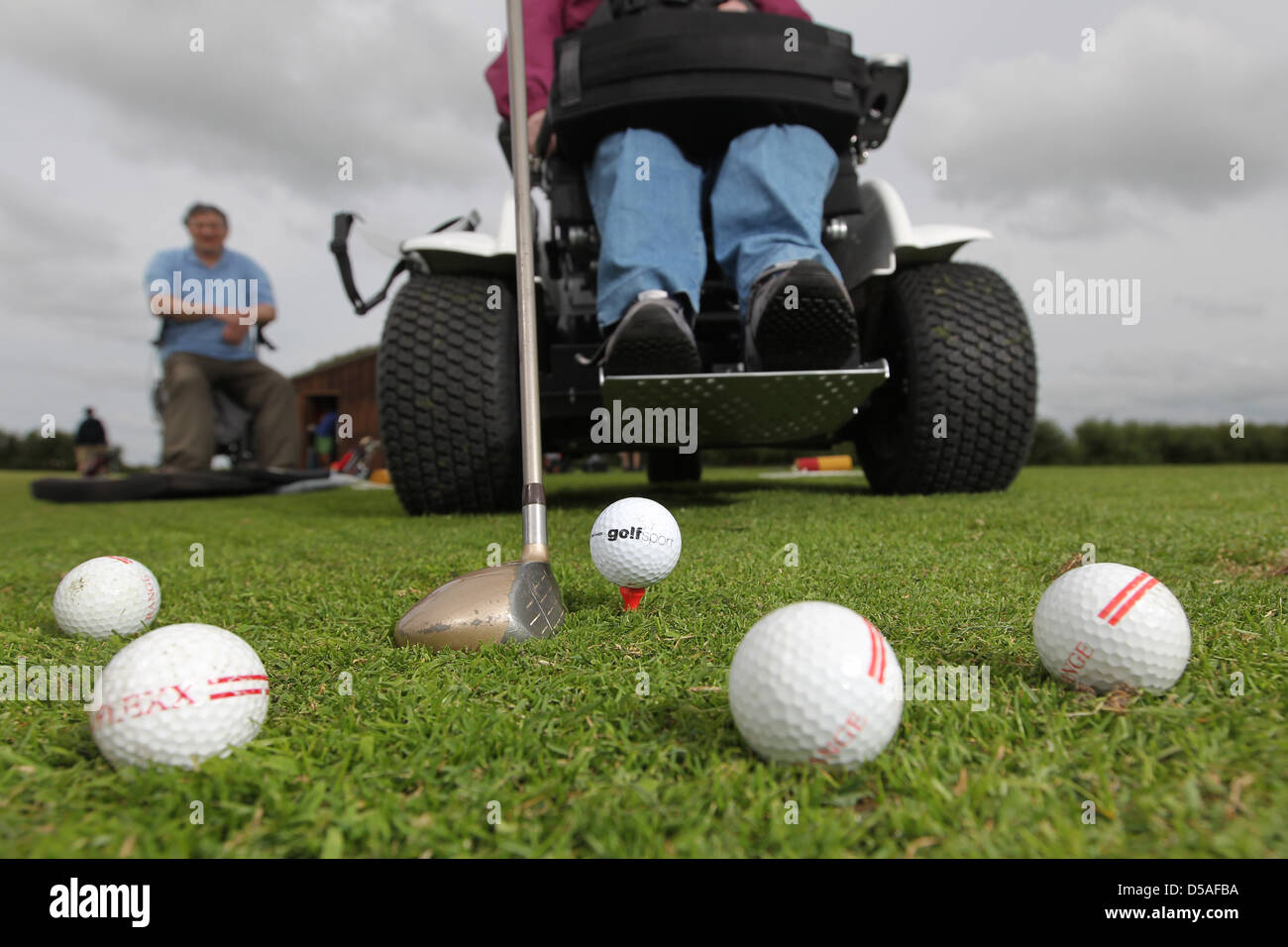 Germany, with two handicaps to handicap. Sankt Peter-Ording, there are an inclusive Golf Club for stroke patients Stock Photo