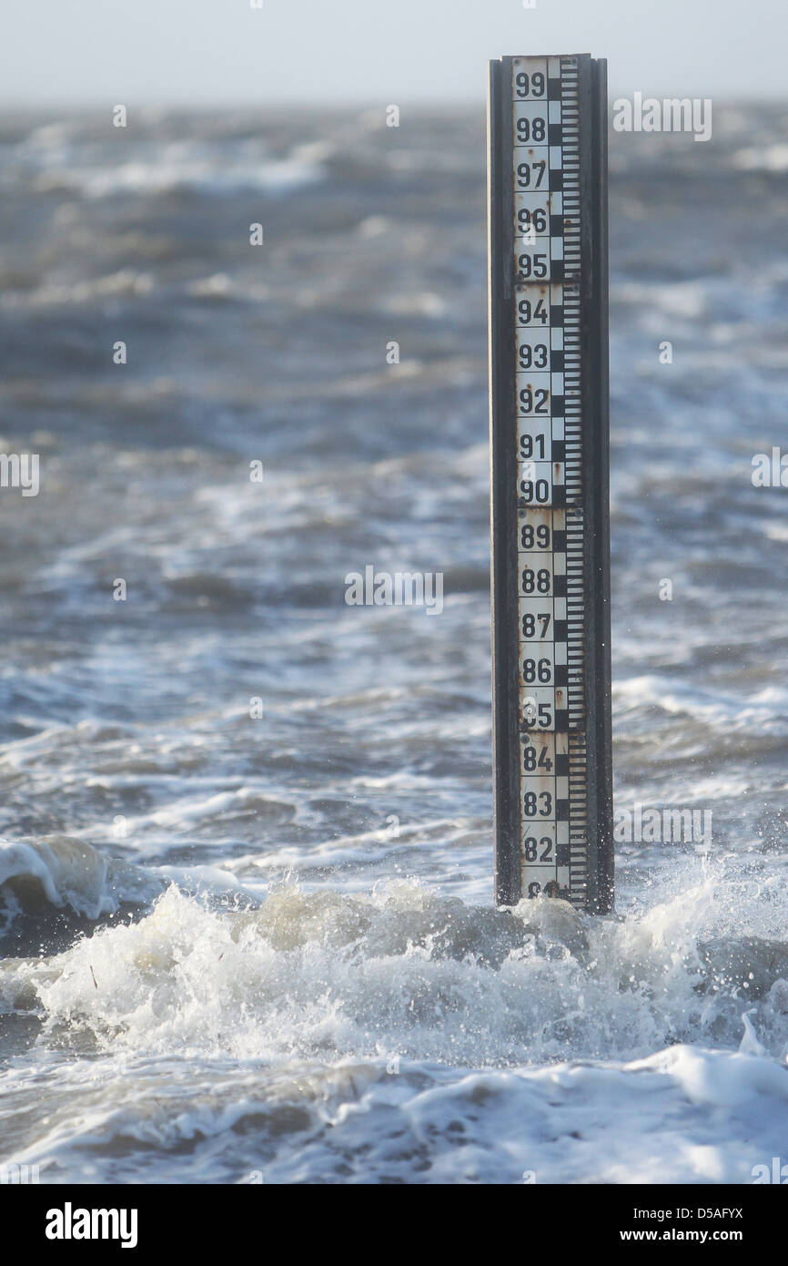 Dagebuell, Germany, storm surge in the North Sea Stock Photo
