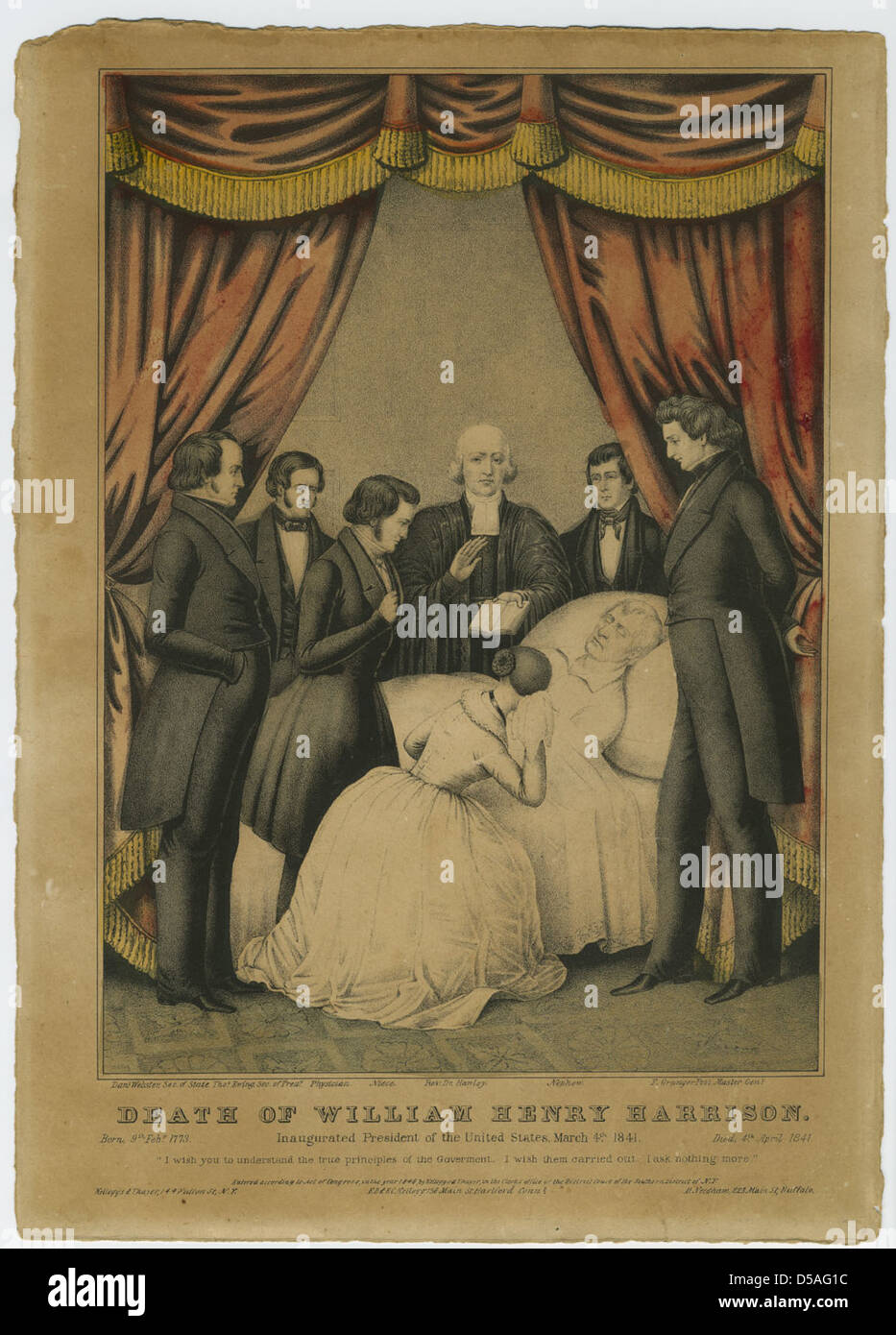 Death of William Henry Harrison Stock Photo