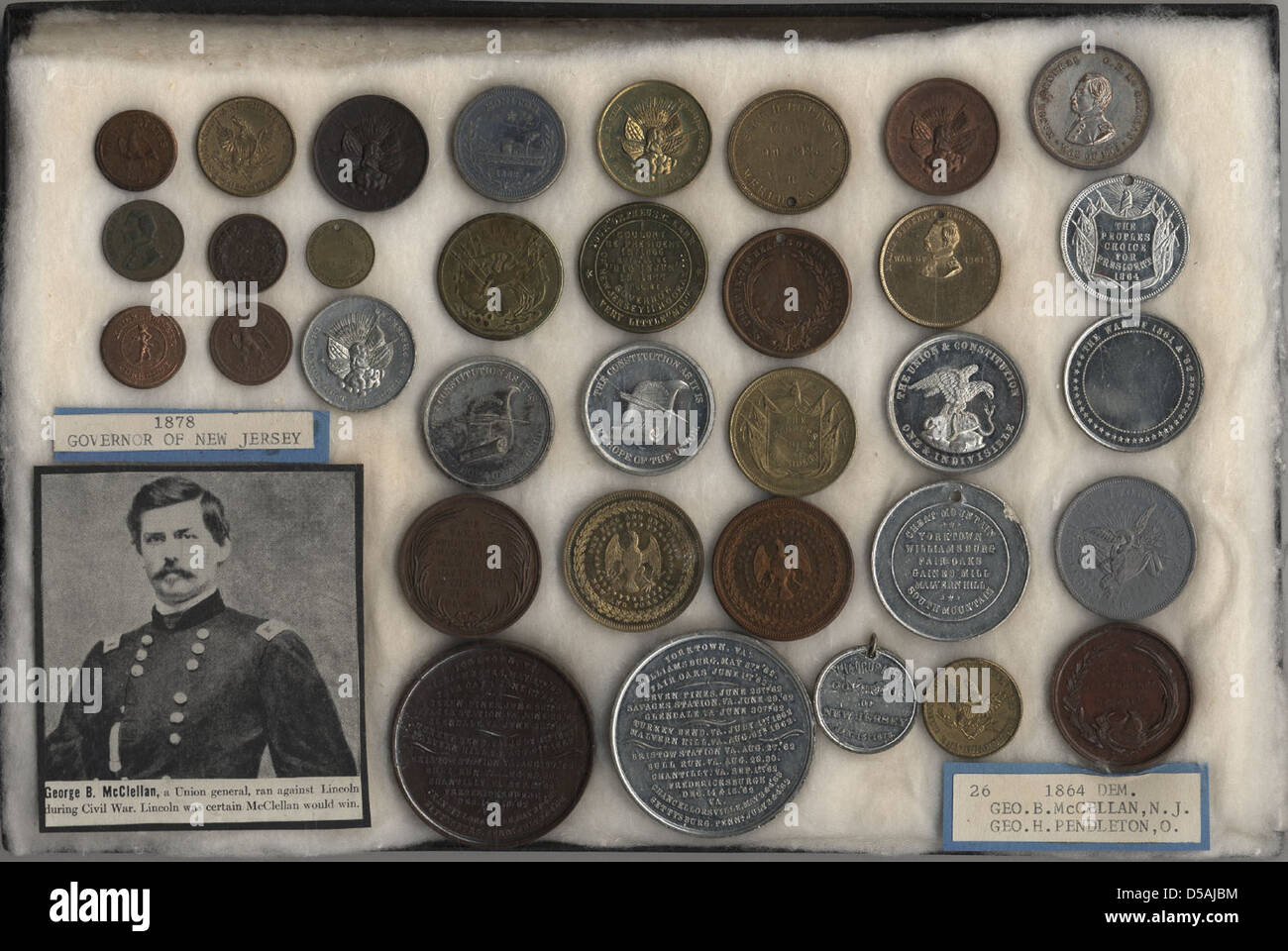 McClellan Military and Campaign Items, ca. 1861-1878 Stock Photo