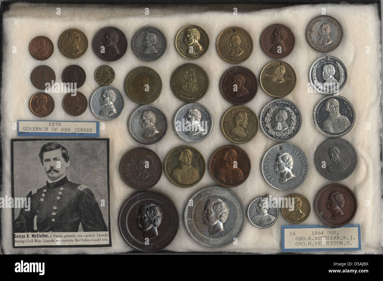 McClellan Military and Campaign Items, ca. 1861-1878 Stock Photo