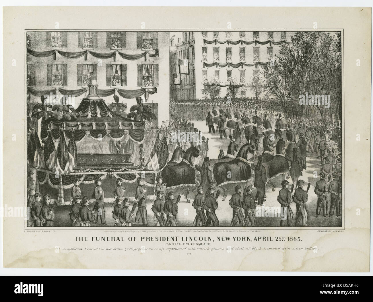 Lincoln funeral new york hi-res stock photography and images - Alamy, image size:1300x1052
