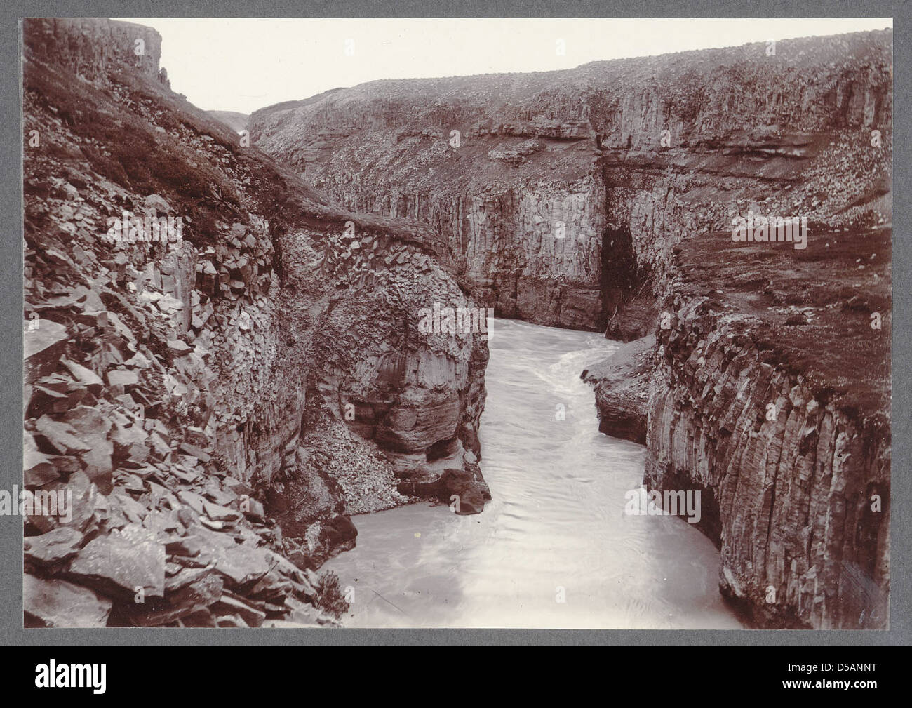 Basalt in gorge below Gullfoss Stock Photo - Alamy