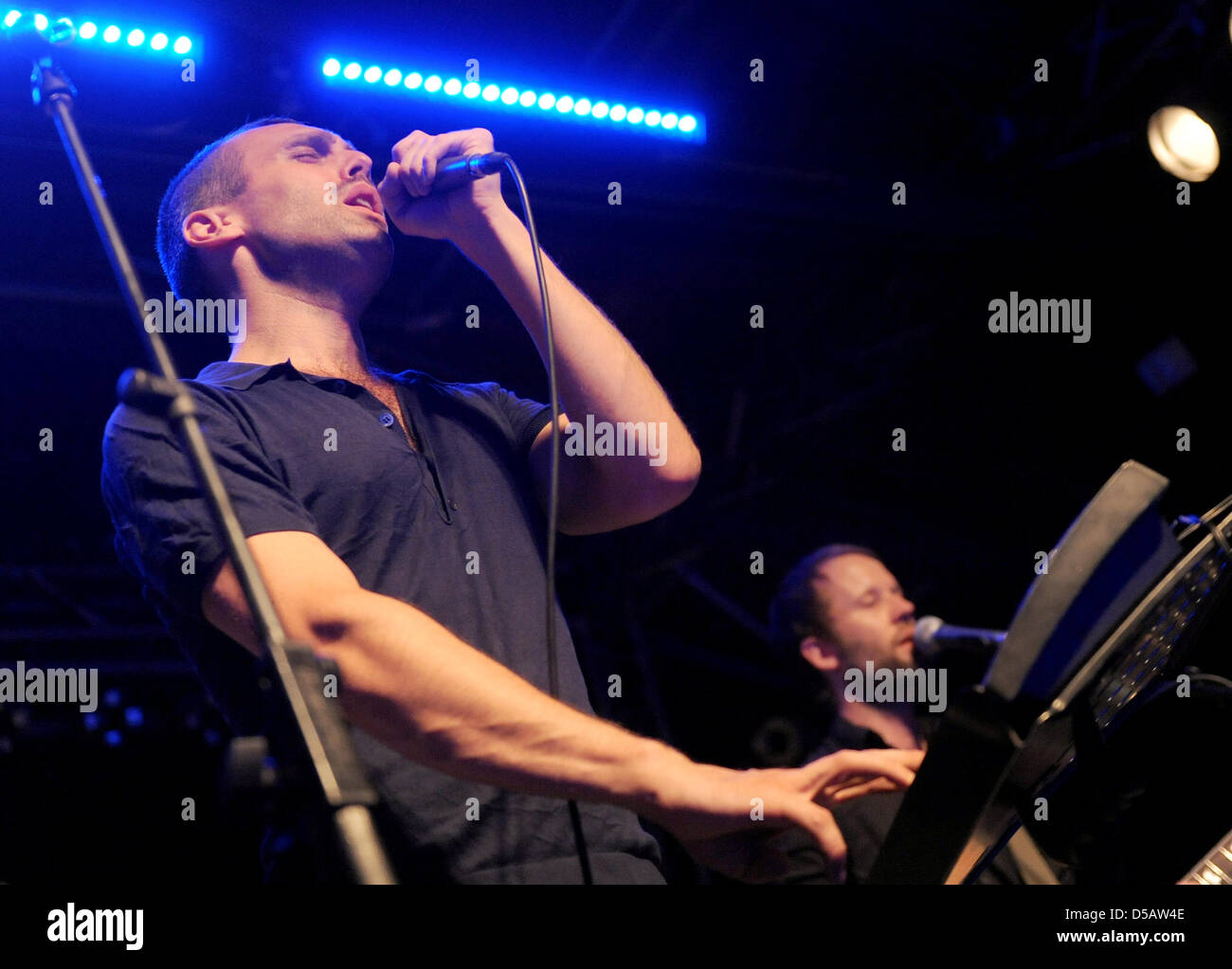 Canadian indie band 'The Hidden Cameras' and its mastermind Joel Gibb  performs in Berlin, Germany, 13 July 2010. Photo: Britta Pedersen Stock  Photo - Alamy