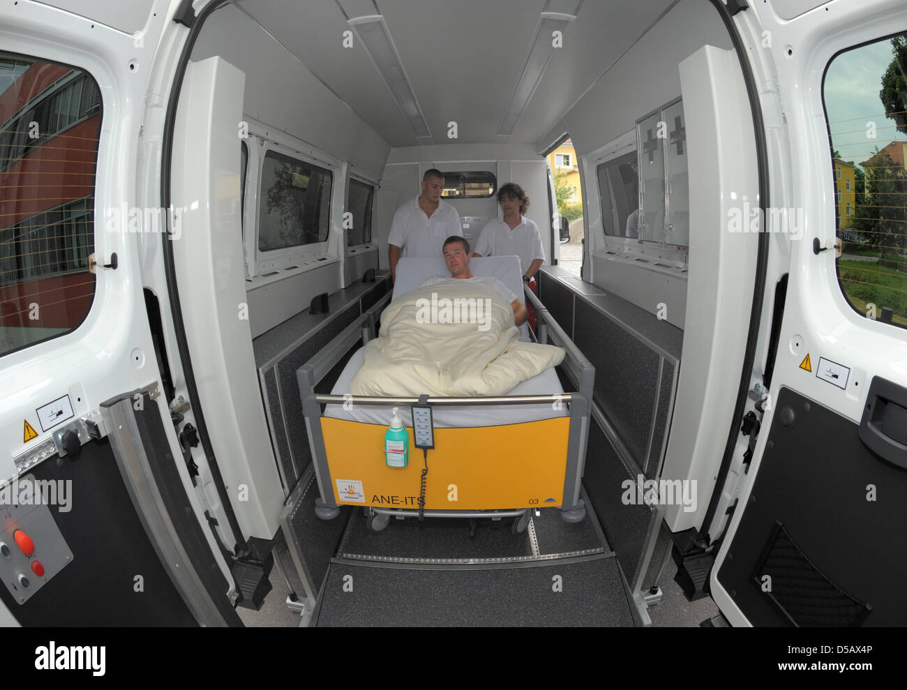 The university hospital Carl Gustav Carus presents it's new ambulance