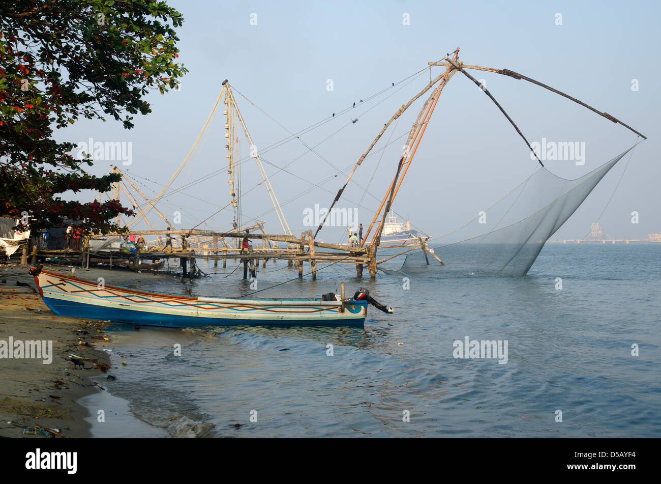 Chinese fishing nets, Fort Cochin, India Stock Photo Alamy