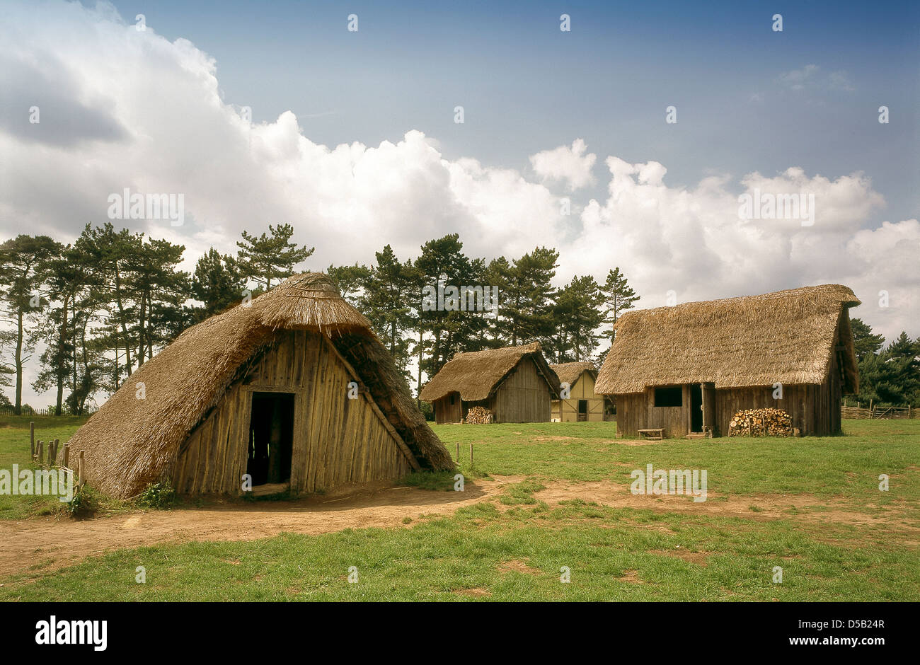 Recreated Anglo Saxon Village at West Stow, Bury St Edmunds, East Anglia  Stock Photo - Alamy