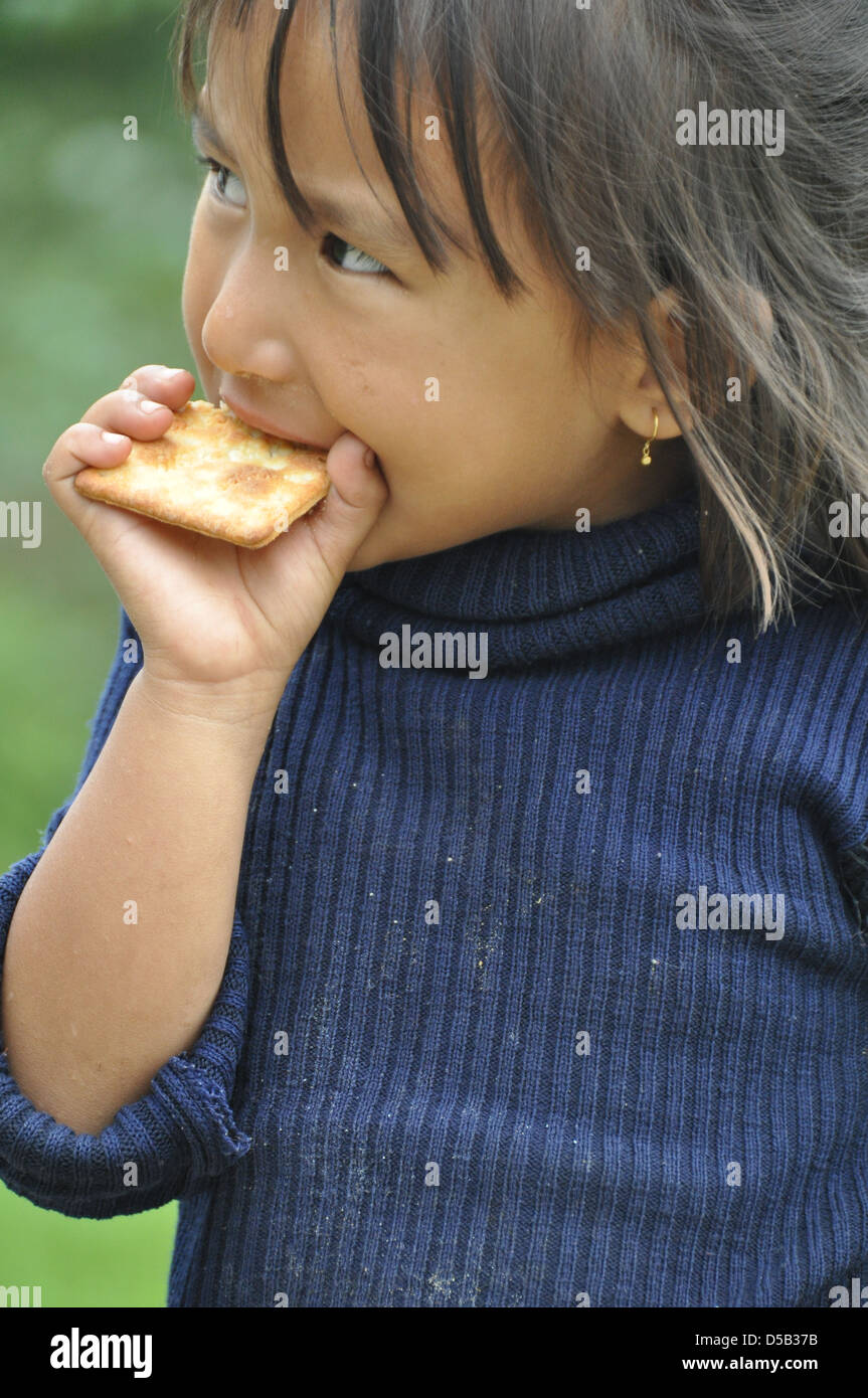 Portrait of a young Indian girl. Photographed in India, Sikkim Stock Photo