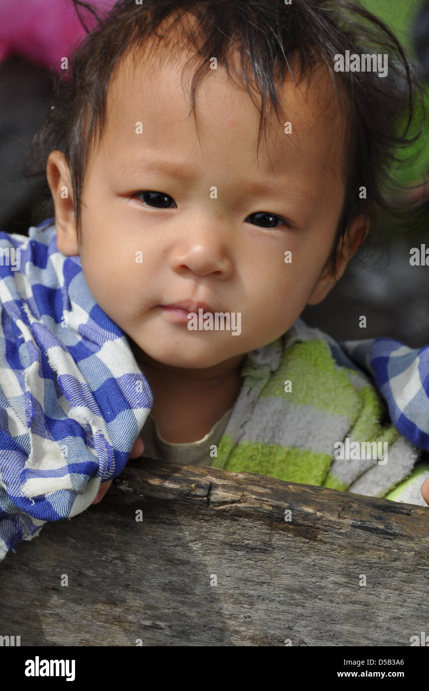 Portrait of an Indian toddler boy. Photographed in India, Sikkim Stock Photo