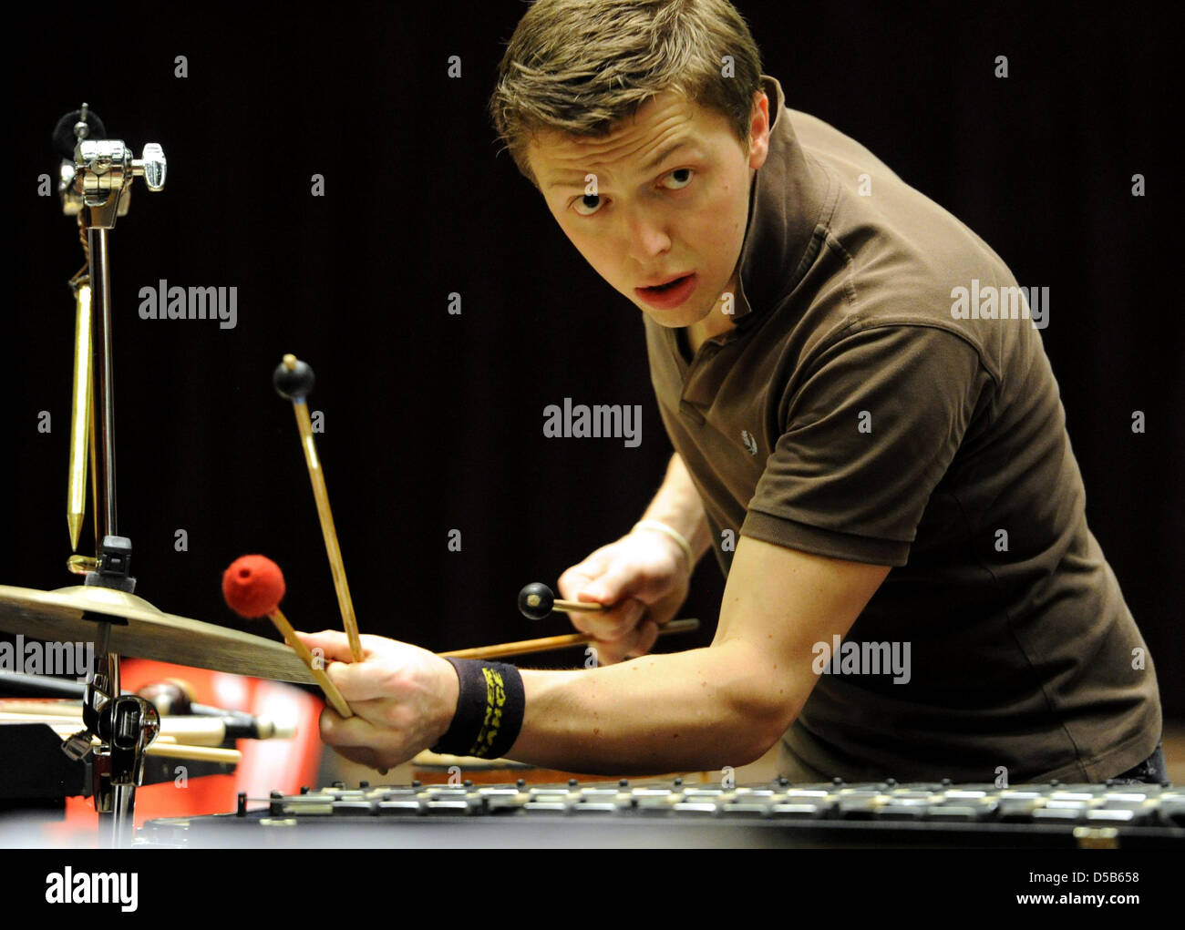 Austrian 'miracle drummer' Martin Grubinger before his performance at