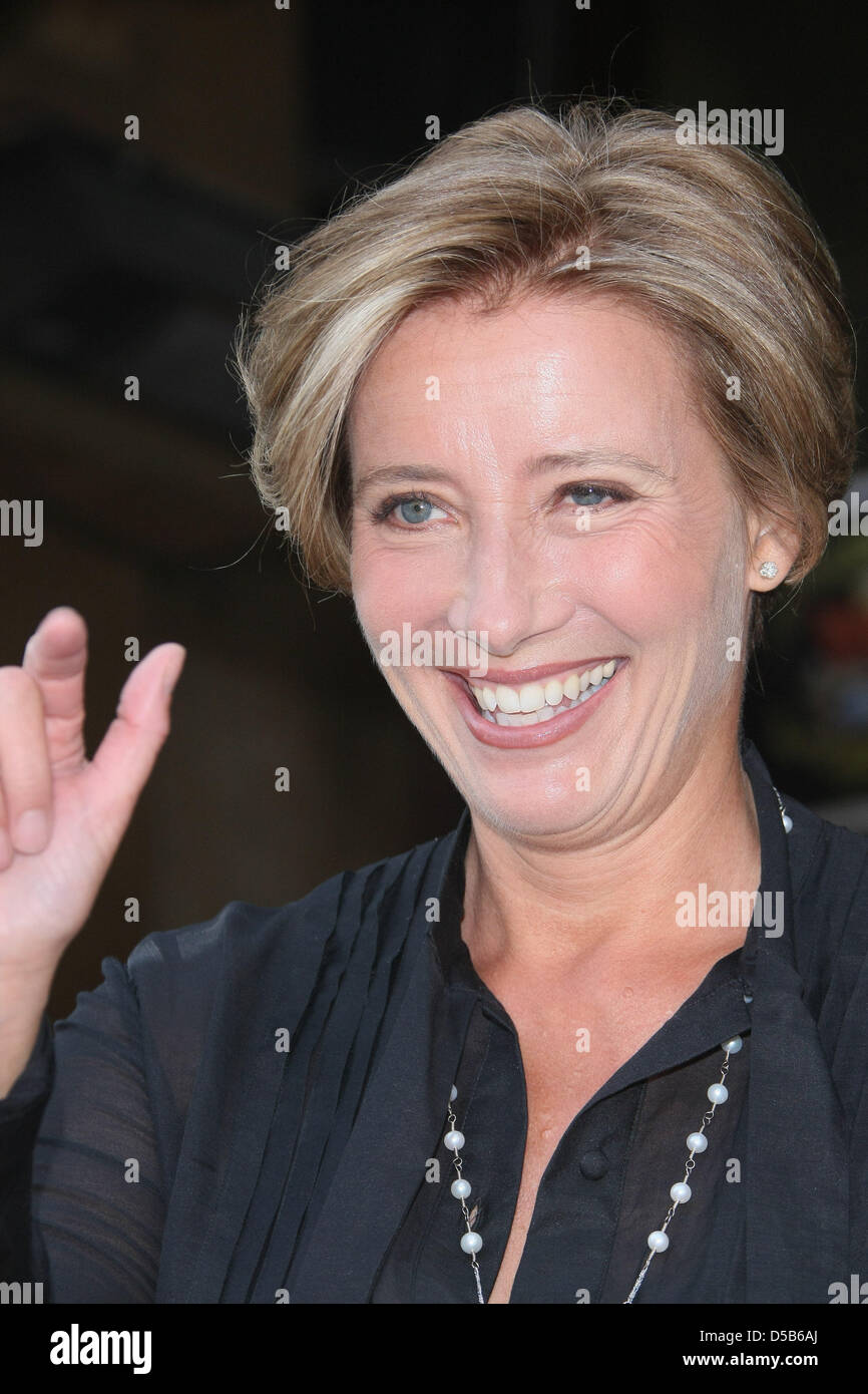 British actress Emma Thompson attends the ceremony of Emma Thompson's new star on the Hollywood Walk of Fame in Los Angeles, CA, USA, 06 August 2010. Photo: Hubert Boesl Stock Photo