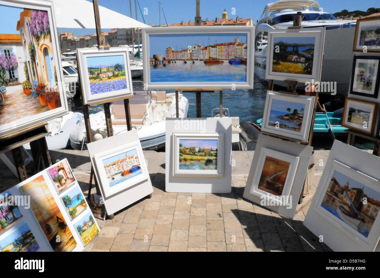 Impression of Saint-Tropez, France, 08 August 2010. The rich and famous are set to show off at southern France's jet set hotspot again. Photo: Stephan Witte Stock Photo
