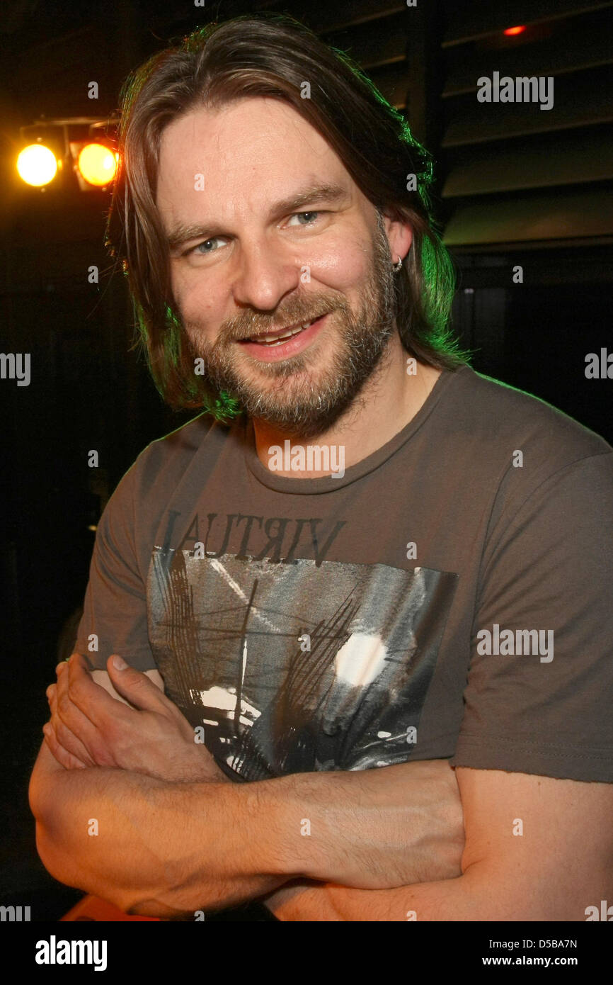Scottish singer Ray Wilson, formerly singer of Genesis and Stiltskin, smiles after a show in