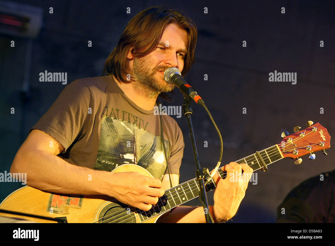 Scottish singer Ray Wilson, formerly singer of Genesis and Stiltskin, performs a show in Dresden