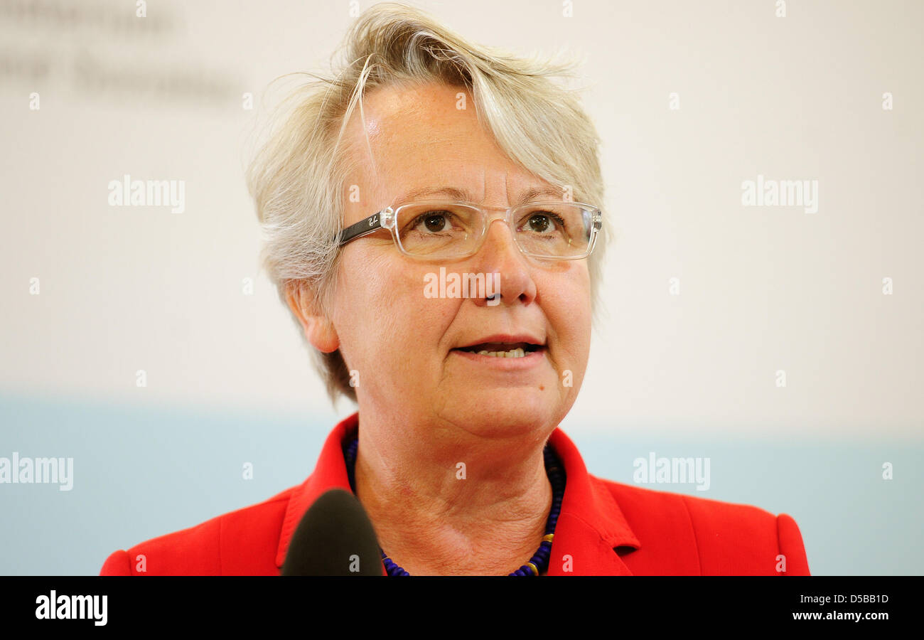 German Minister Of Education Annette Schavan Delivers A - 