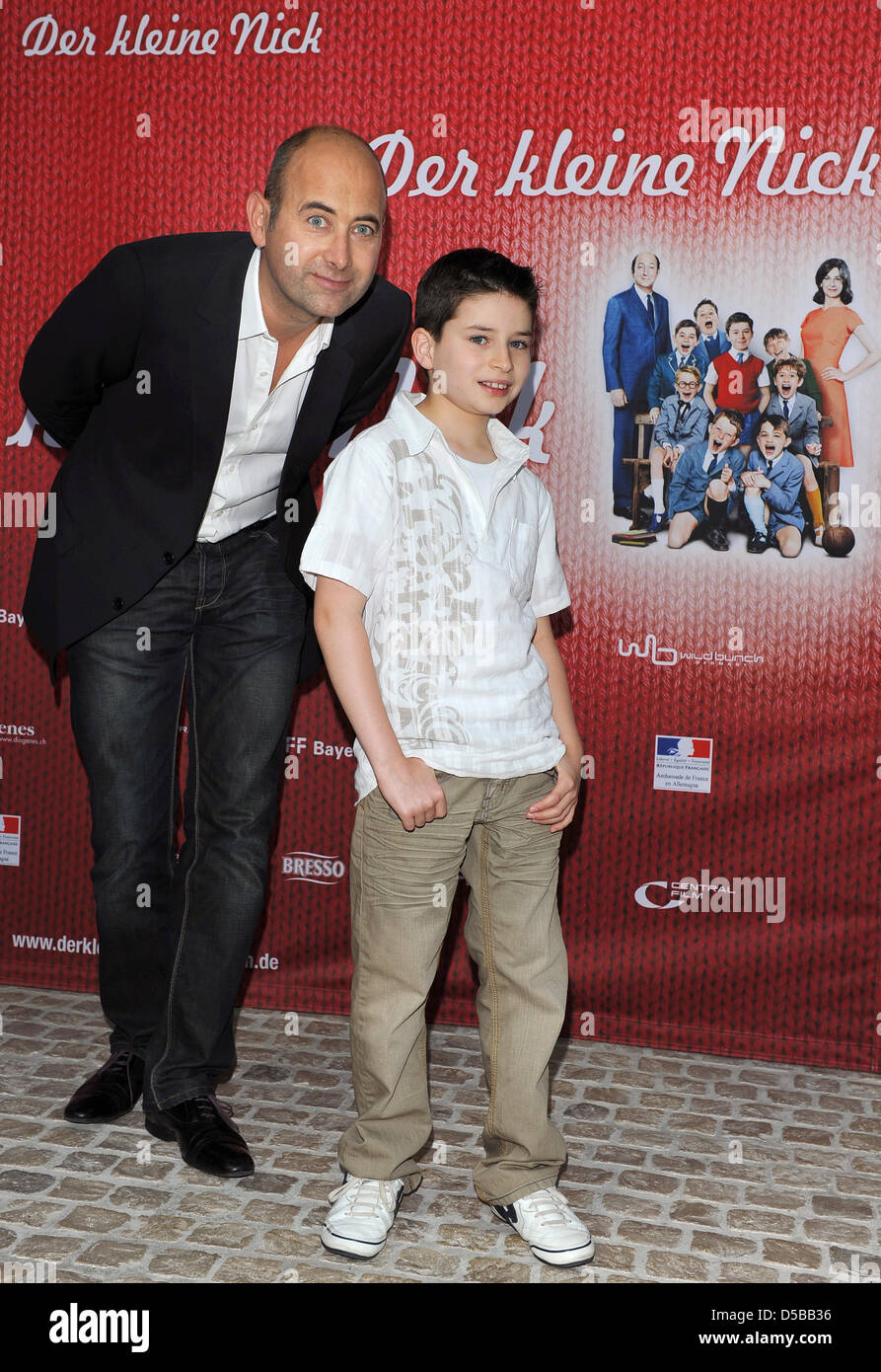 French director Laurent Tirard (L) and teen actor Maxime Godart pose Stock Photo: 54954570 - Alamy