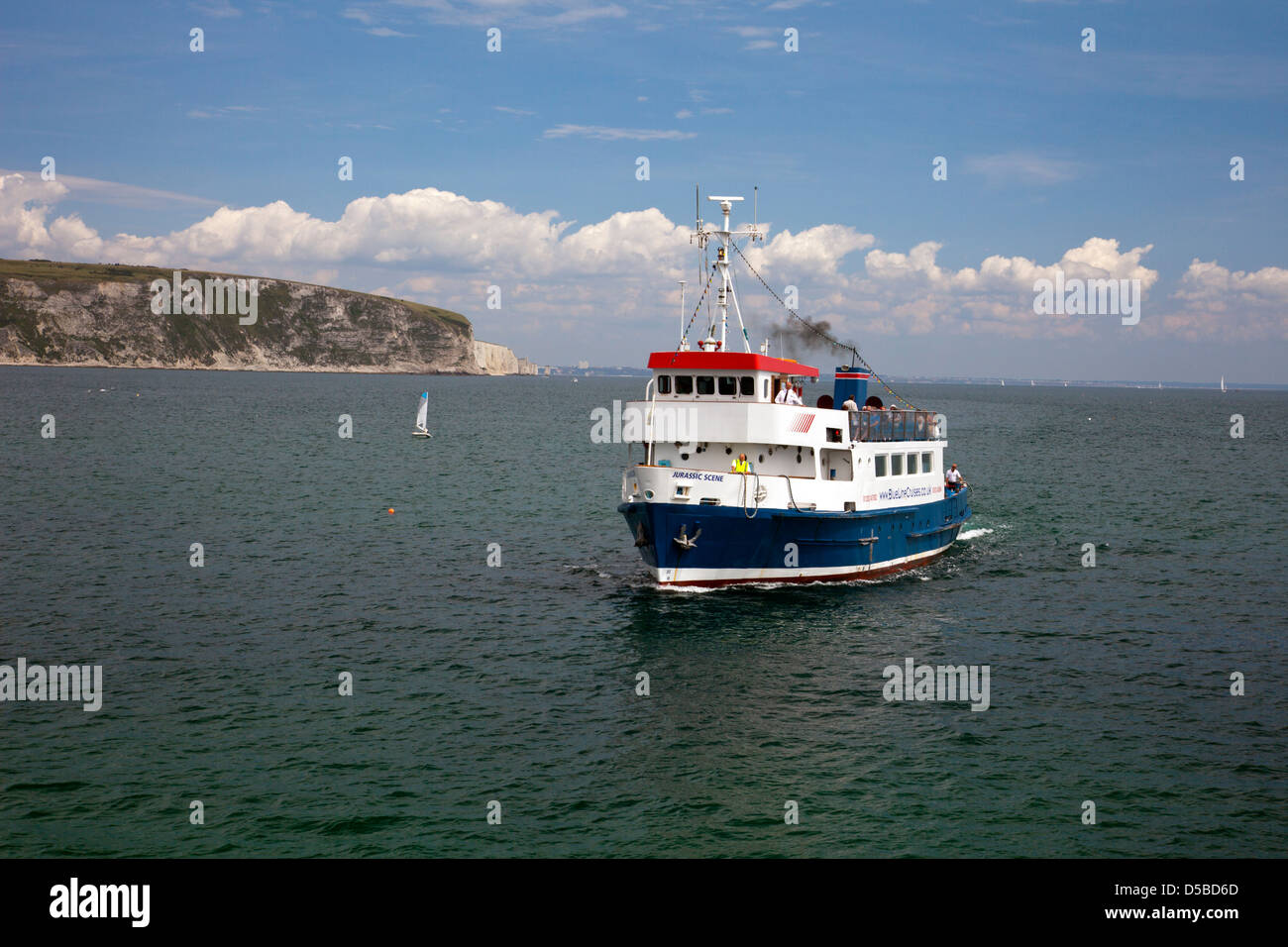 The Poole Swanage ferry arriving at the restored Victorian pier at