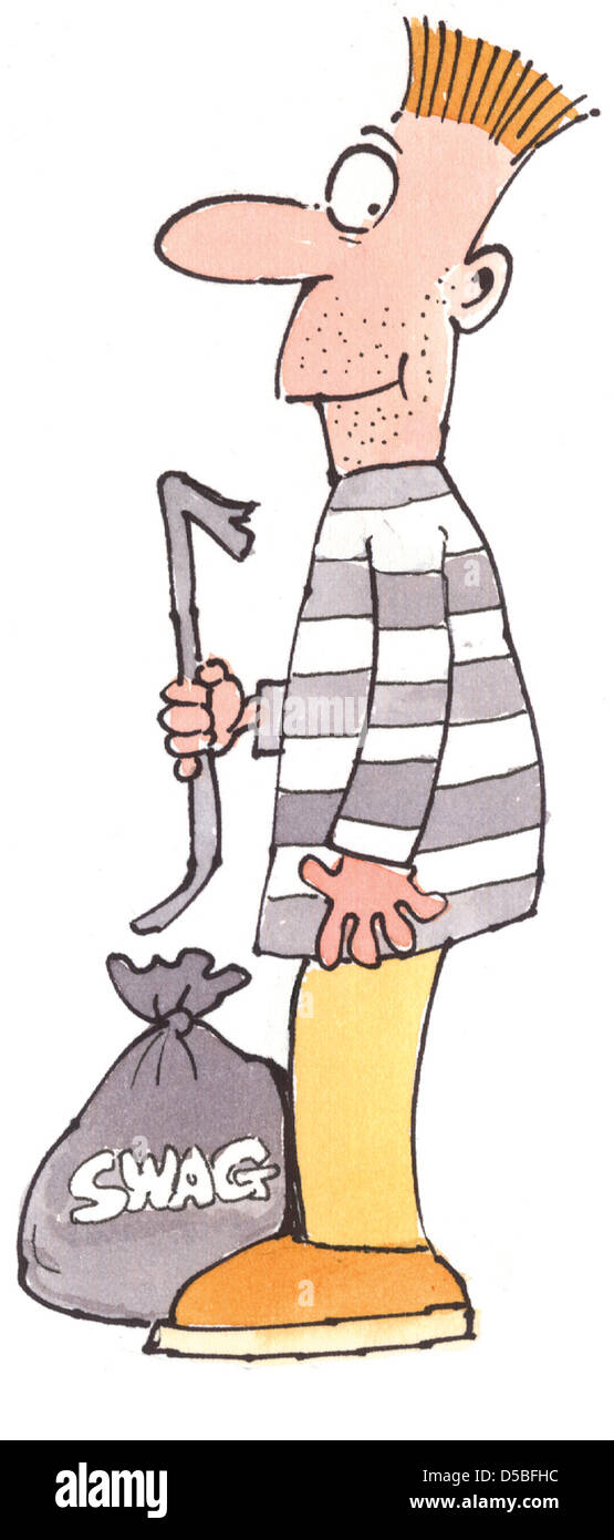 Cartoon of Robber Stock Photo - Alamy