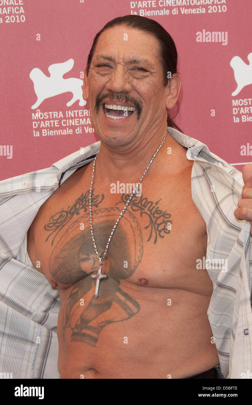 Actor Danny Trejo attends the photocall of 'Machete' during the 67th Venice  International Film Festival at Palazzo del Casin in Venice, Italy, 01  September 2010. Photo: Hubert Boesl Stock Photo - Alamy