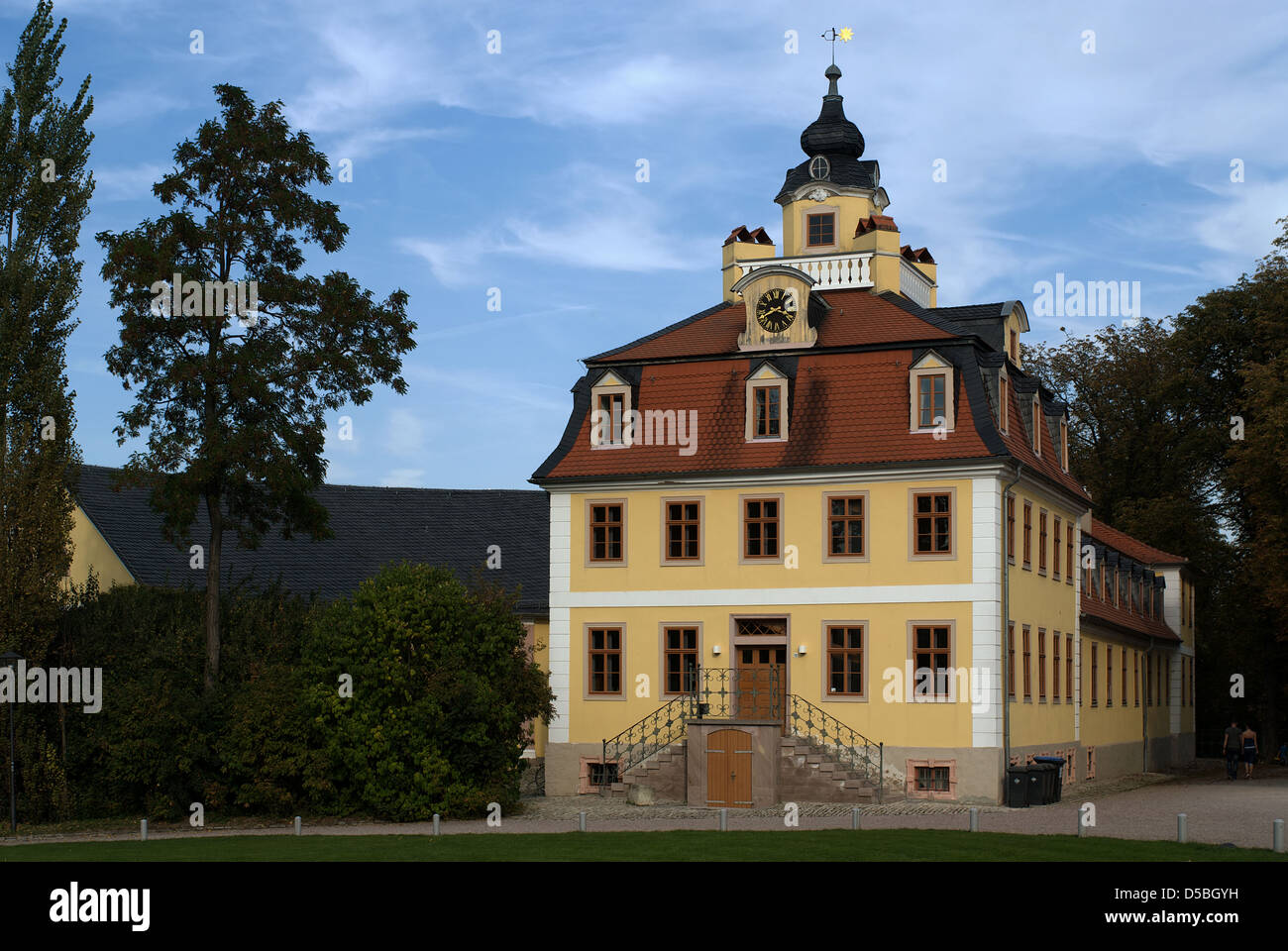 Weimar, Germany, the Kavaliershaeuser in the Belvedere Palace in fall Stock Photo