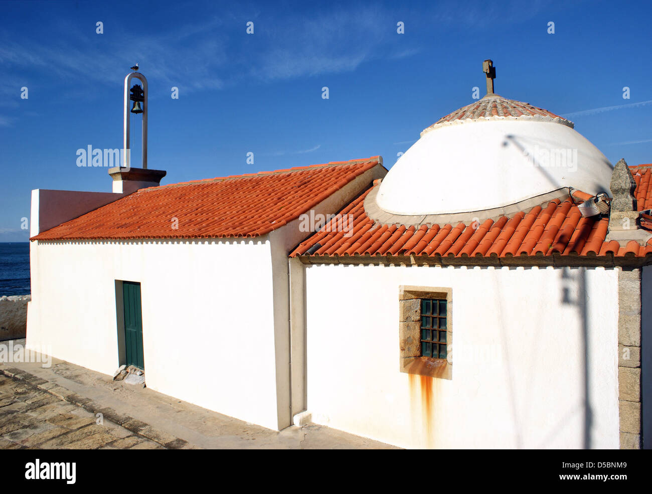 Nossa Senhora da Guia Chapel in Vila do Conde, Portugal Stock Photo