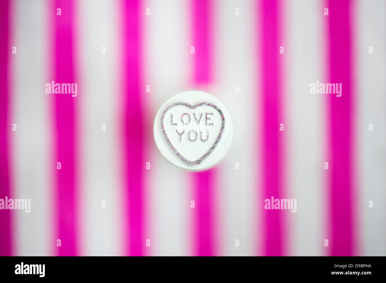 Love you. Love hearts. Retro sweet pattern Stock Photo