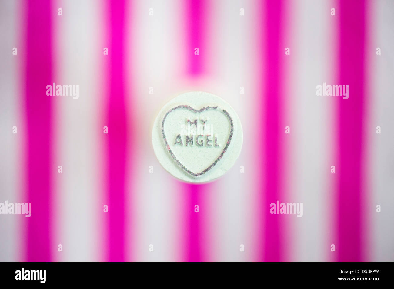 My Angel. Love hearts. Retro sweet pattern Stock Photo