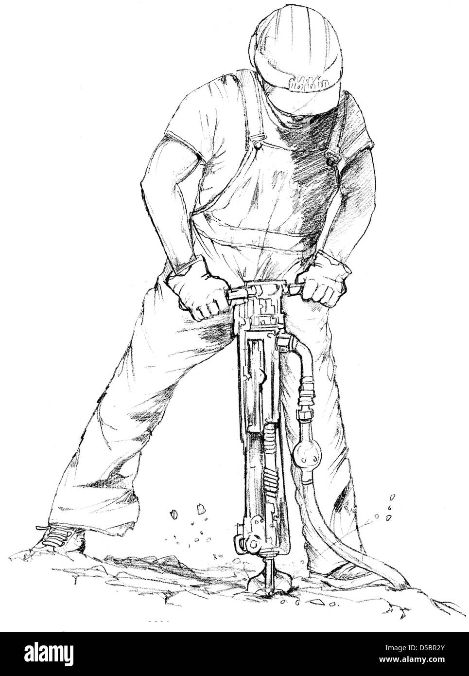 Road works drill hi-res stock photography and images - Alamy