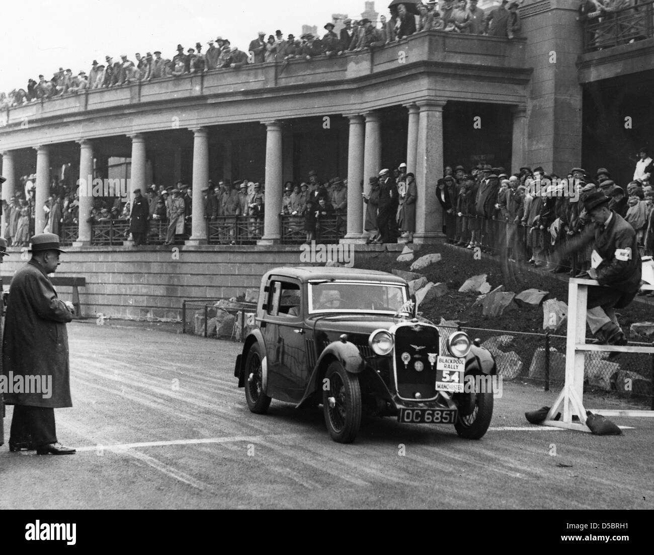 1934 Singer 9 Sports coupe. Blackpool rally Stock Photo
