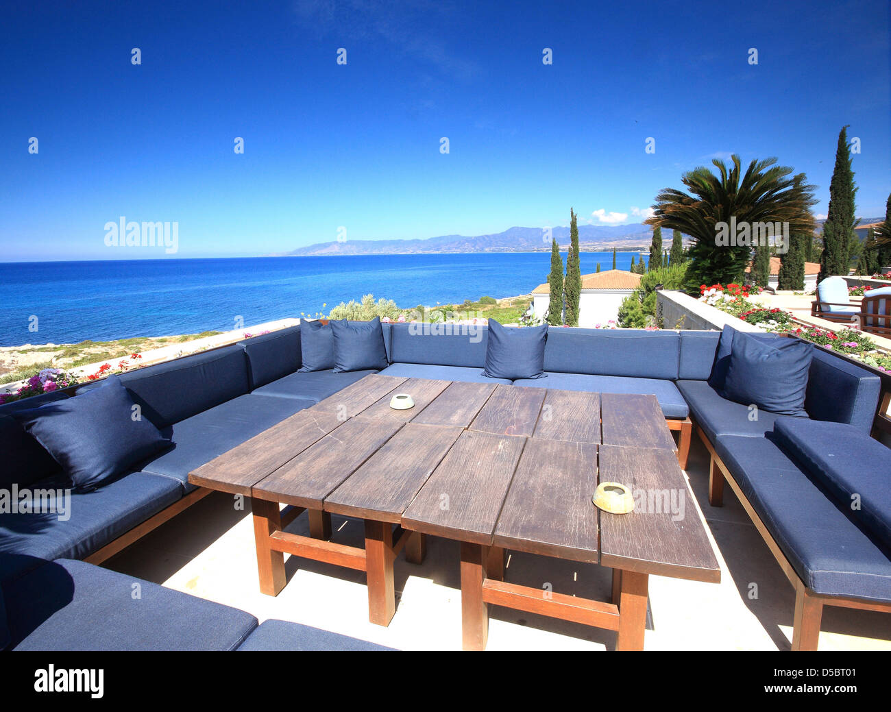 View of Latsi Bay, Cyprus. Stock Photo