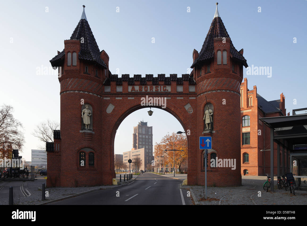 Berlin, Germany, entrance to the former grounds of the Borsig works in Berlin-Tegel Stock Photo