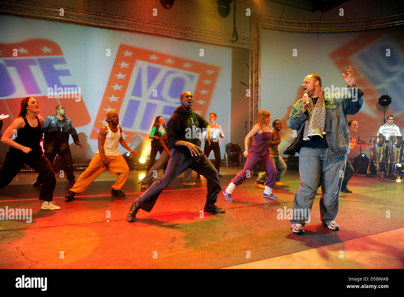 Singer Timothy Riley (as Ricardo) performs during a dress rehearsal of ...