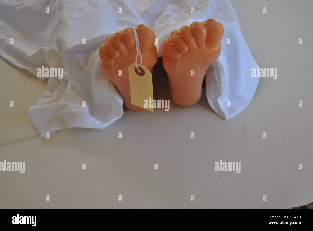 feet  of  body  in  morgue Stock Photo