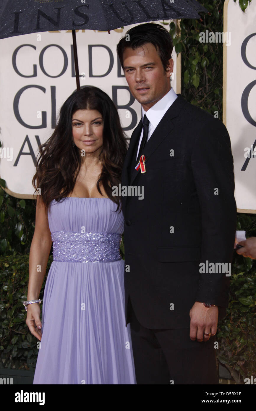 US singer Fergie of The Black Eyed Peas and US actor Josh Duhamel