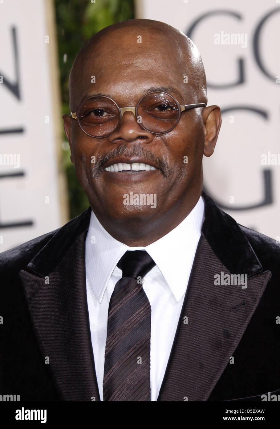 US American actor Samuel L. Jackson arrives for the 67th Golden Globe Awards in Los Angeles, USA, 17 January 2010. The Globes honour excellence in cinema and television. Photo: Hubert Boesl Stock Photo