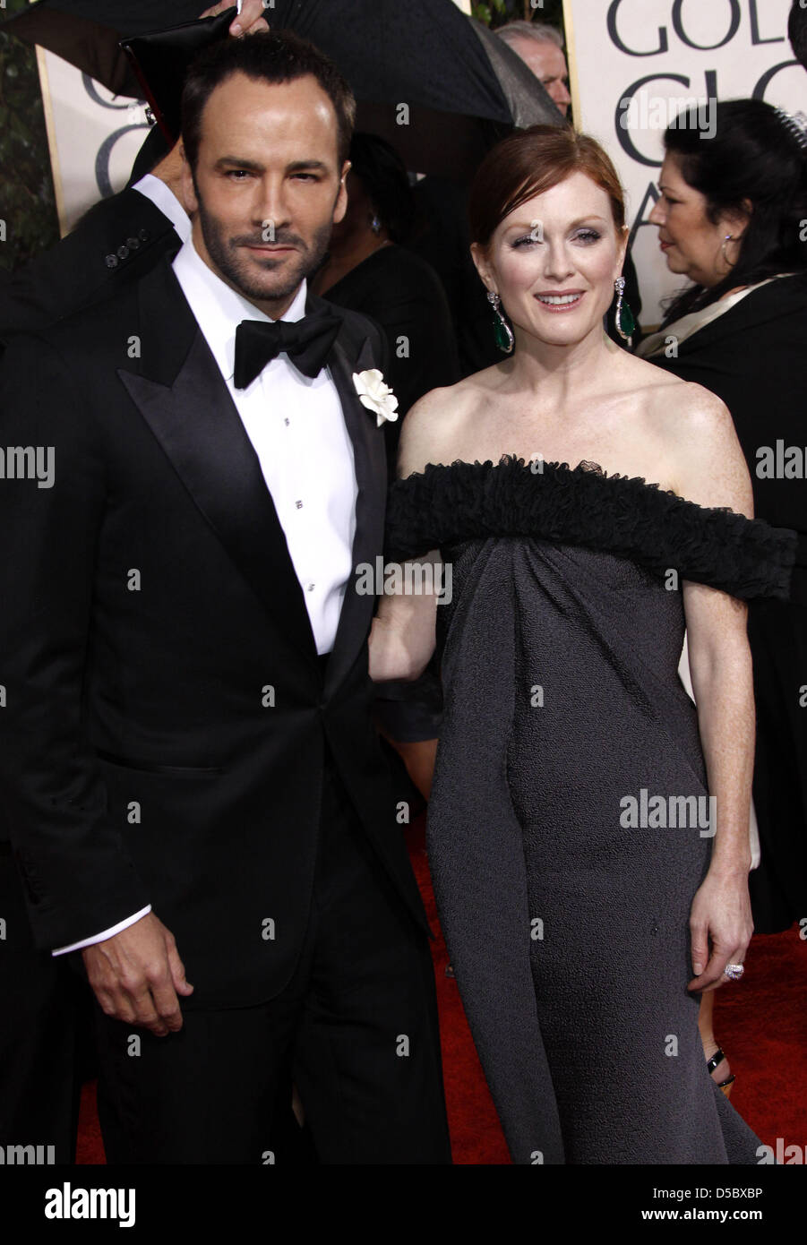 US fashion designer and director Tom Ford and US actress Julianne Moore  arrive for the 67th Golden Globe Awards in Los Angeles, USA, 17 January  2010. The Globes honour excellence in cinema