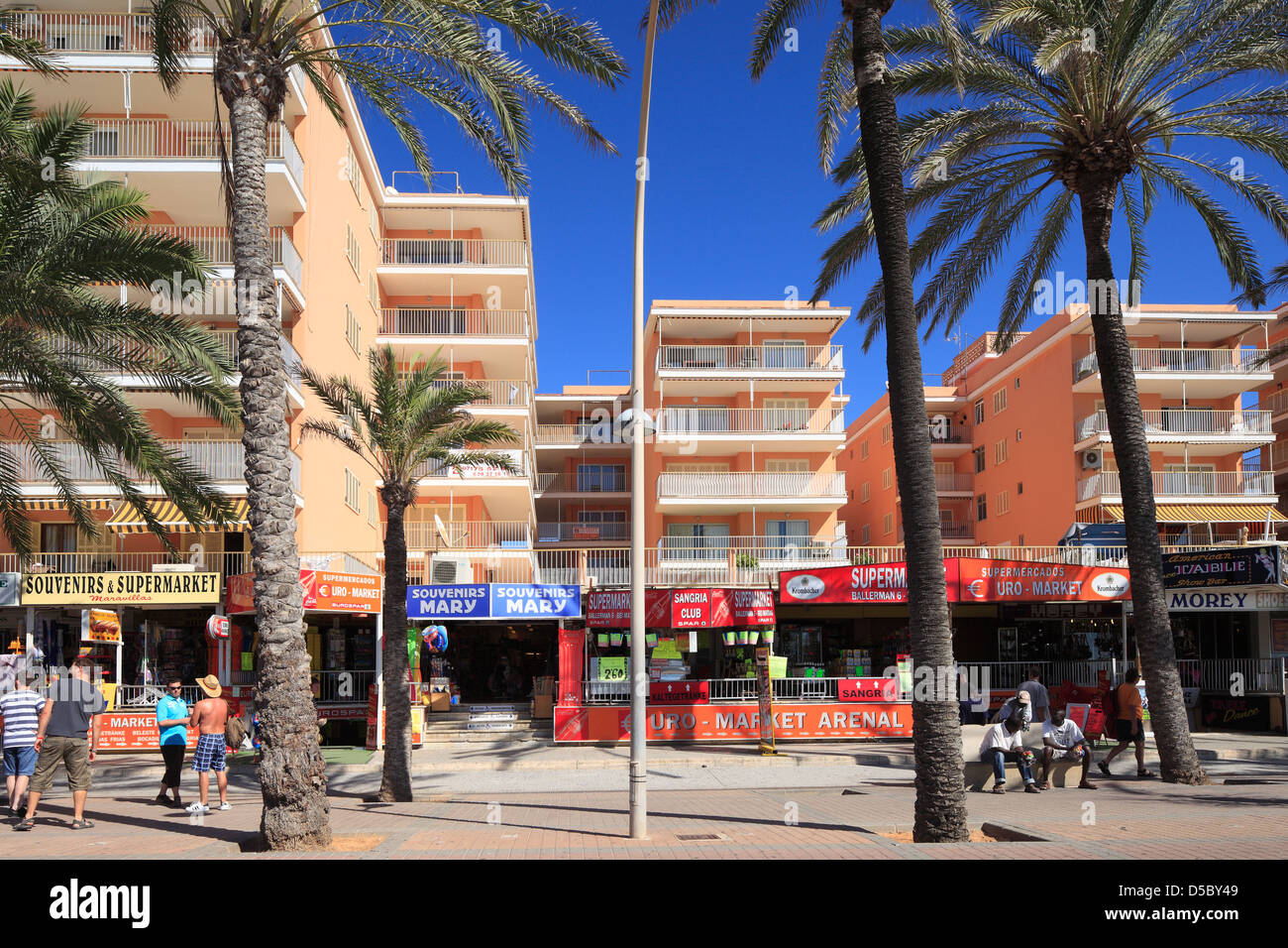 El Arenal Spain Hotel Buildings At Playa De Palma El Arenal