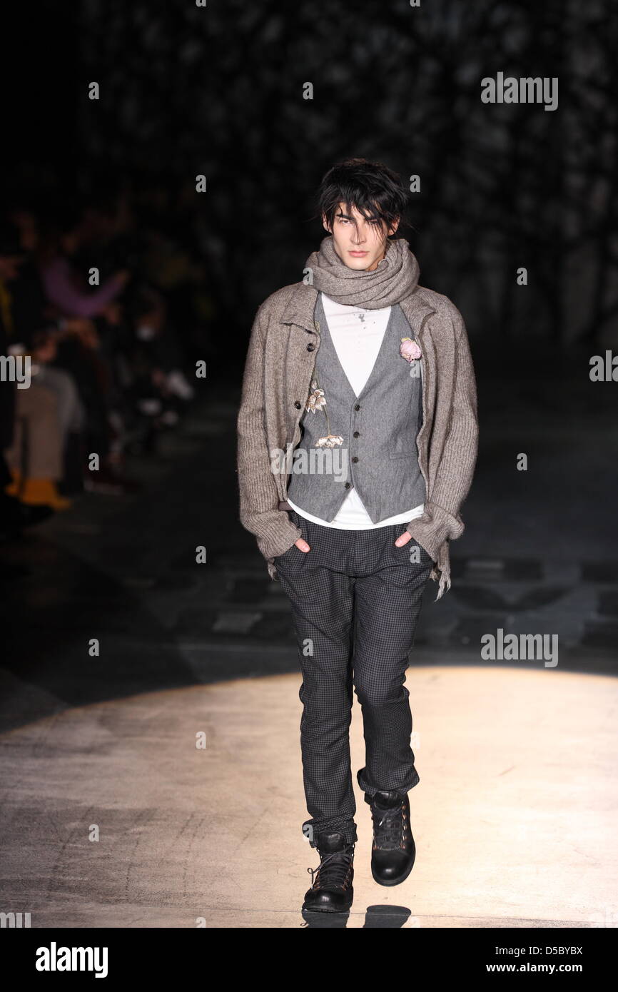 A model presents a creations of the label 'Iceberg' at the Milano Moda ...