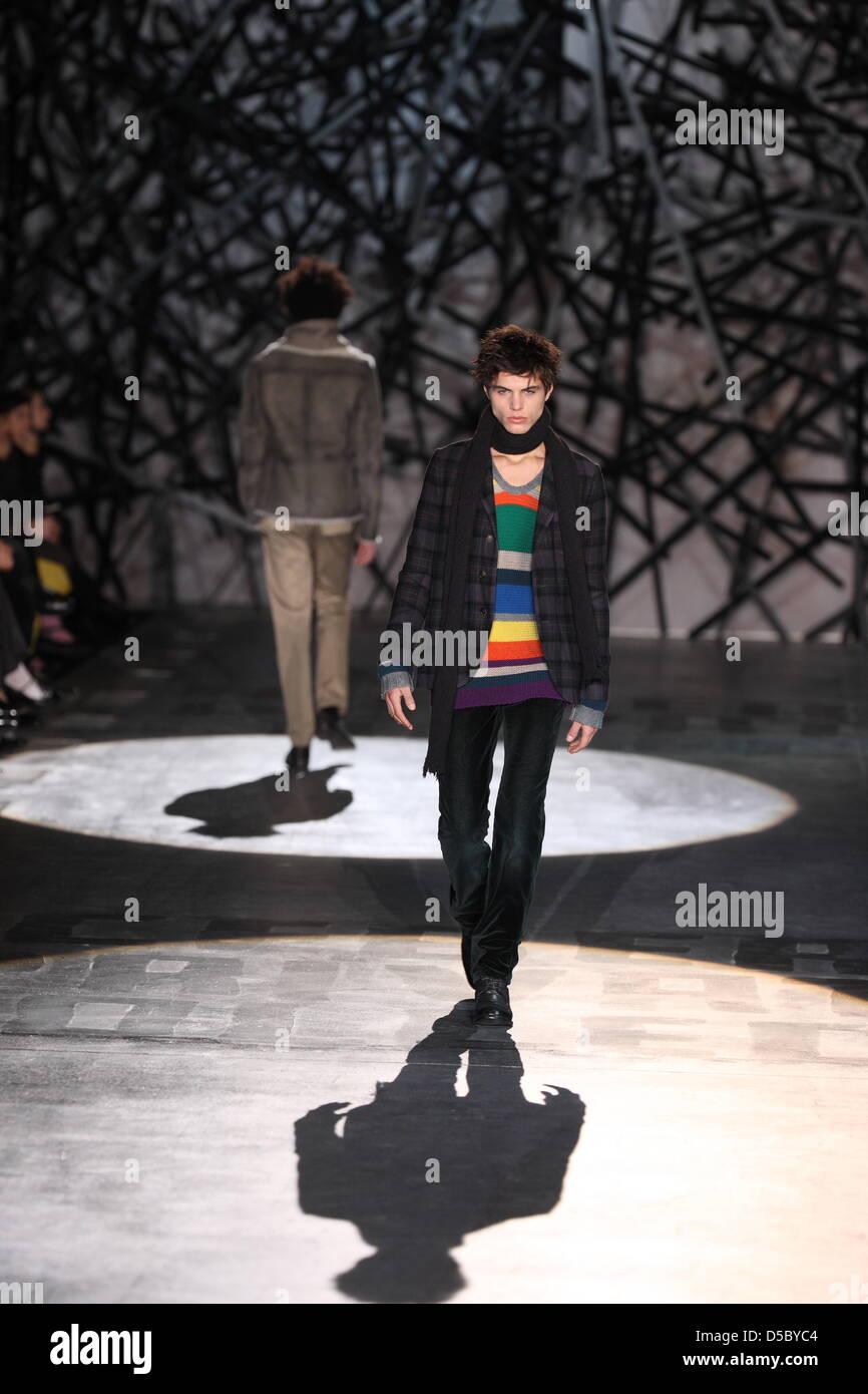 A model presents a creations of the label 'Iceberg' at the Milano Moda ...