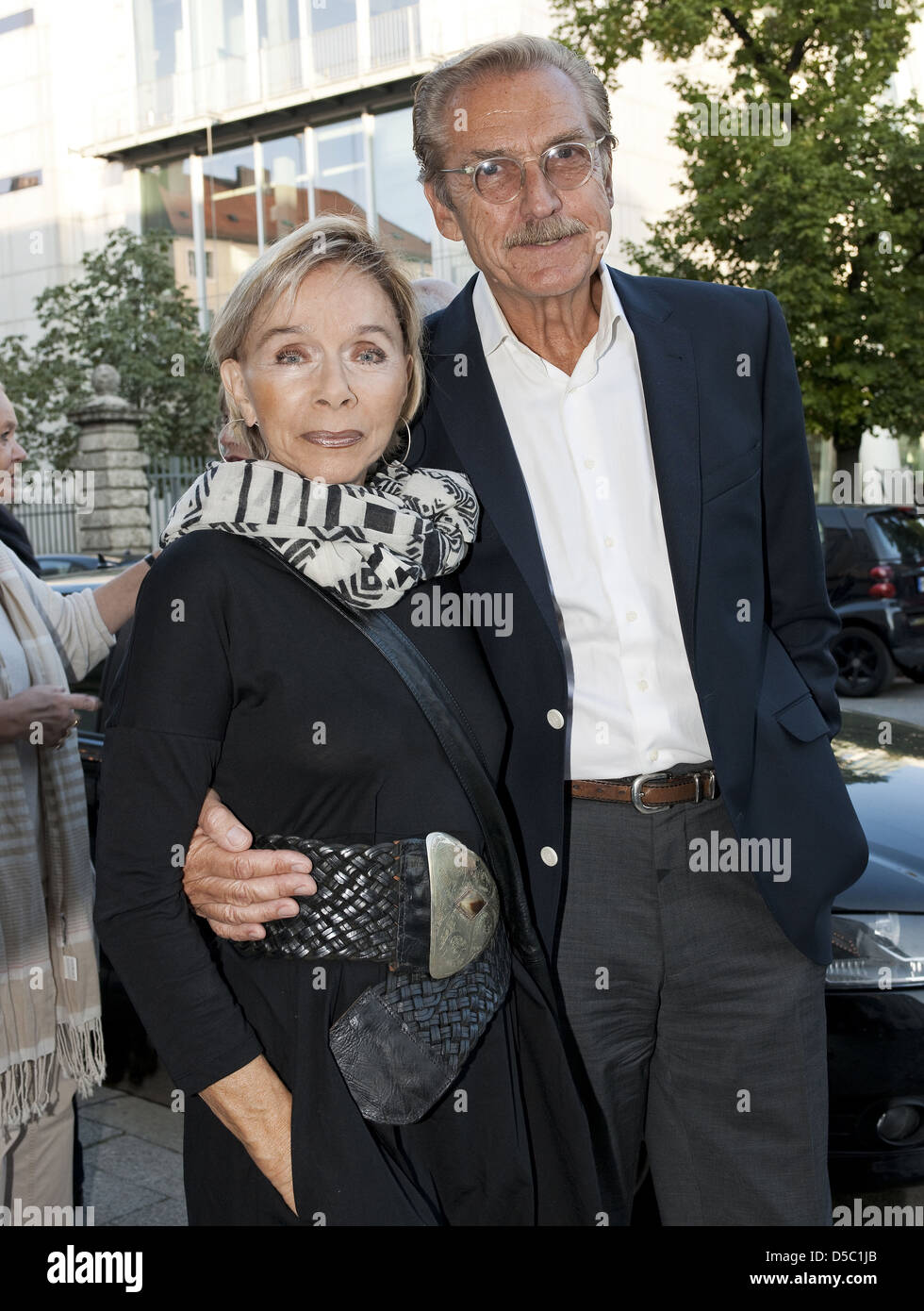 Monika Peitsch and her husband Dr. Sven Hansen Hoechstedt at a photocall for the ZDF movie 'Der Mann mit dem Fagott' at cinema Stock Photo