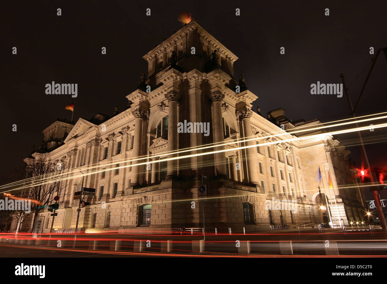berlin, reichstag, time lapse Stock Photo
