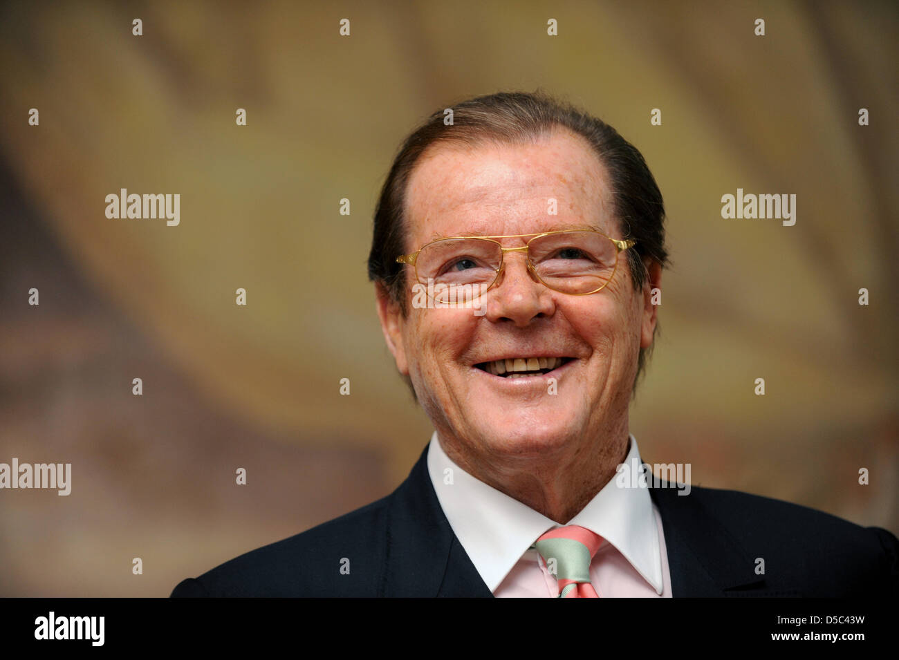 British actor and UNICEF Ambassador Roger Moore during a press call in ...